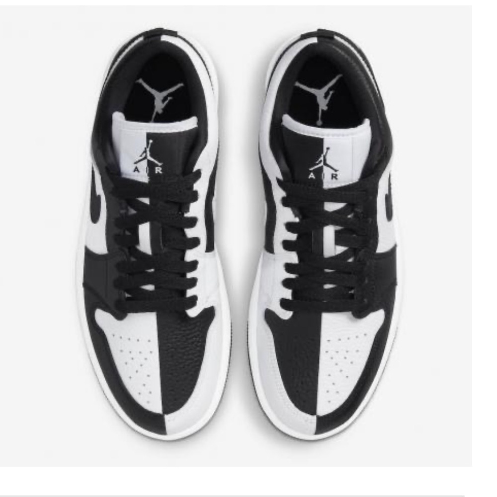 Jordan 1 Low SE Homage Split Blk/Wht Sz 8